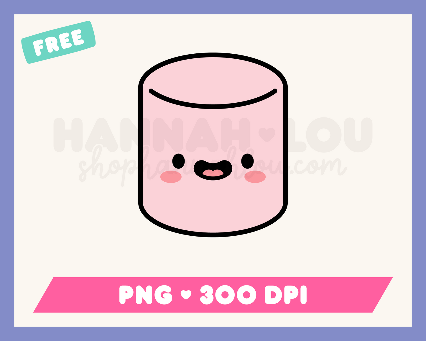 Free Cute Marshmallow PNG • Free Cute Sublimation Designs