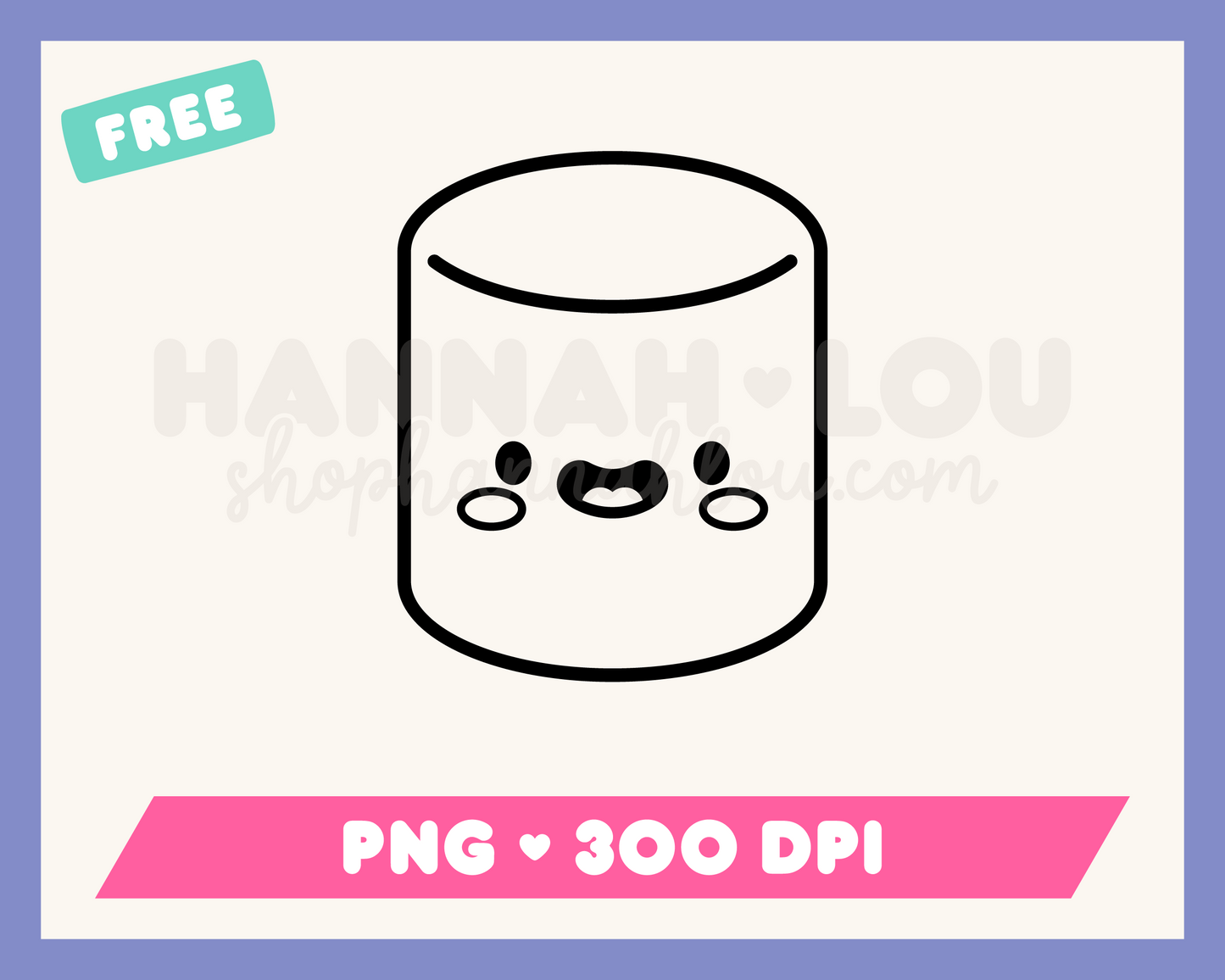 Free Cute Marshmallow PNG • Free Cute Sublimation Designs