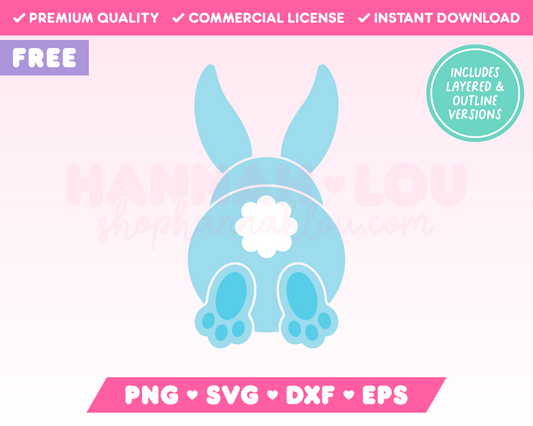 Free Easter Bunny Butt SVG • Free Easter SVG Files for Cricut