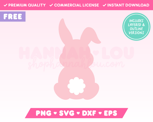 My free Easter Bunny SVG is part of my Free Easter SVG Files for Cricut collection, and features an Easter Bunny with a cottontail.