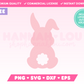 My free Easter Bunny SVG is part of my Free Easter SVG Files for Cricut collection, and features an outline of anEaster Bunny with a cottontail.