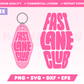 My free Fast Lane Club Motel Keychain SVG is part of my Free Motel Keychain SVG Files for Cricut collection, and features a motel keychain with the words Fast Lane Club on it.
