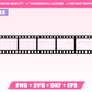 Free Film Strip SVG · Free Movie SVG Files for Cricut · Free Movie Sublimation Designs