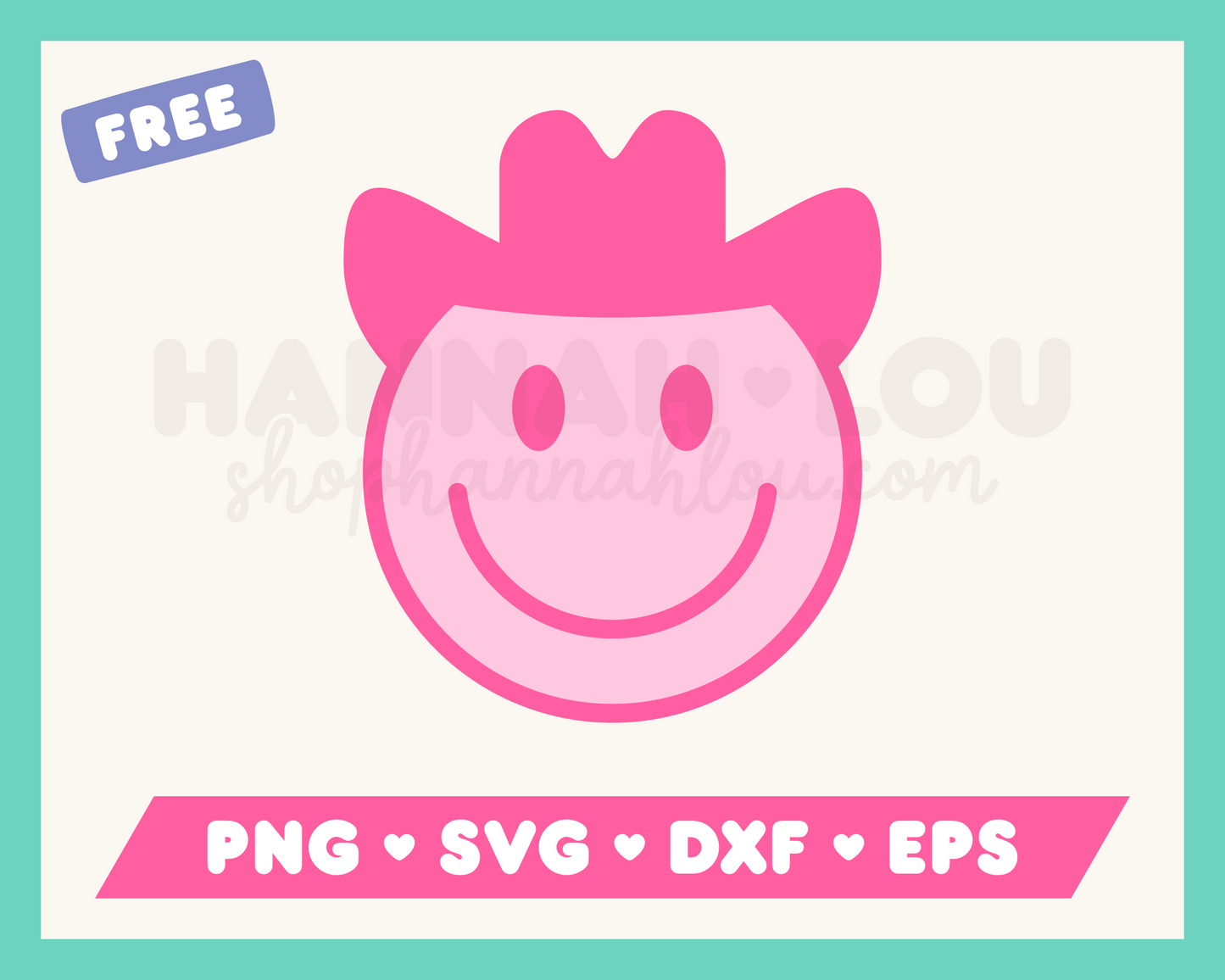 My free Happy Face Cowboy SVG is part of my Free Western SVG Files for Cricut collection, and features a happy face cowboy wearing a cowboy hat.