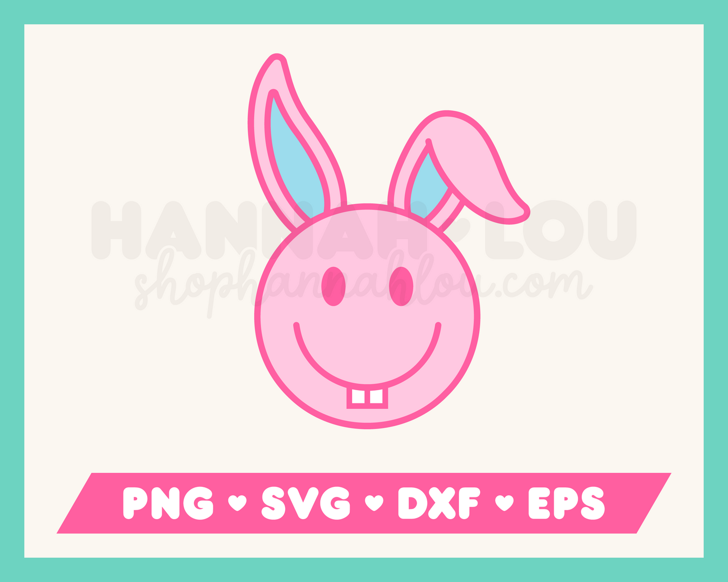 Free Happy Face Easter Bunny SVG