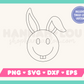 Free Happy Face Easter Bunny SVG Single-Line