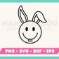 FREE Happy Face Easter Bunny SVG | Free Easter SVG Files for Cricut