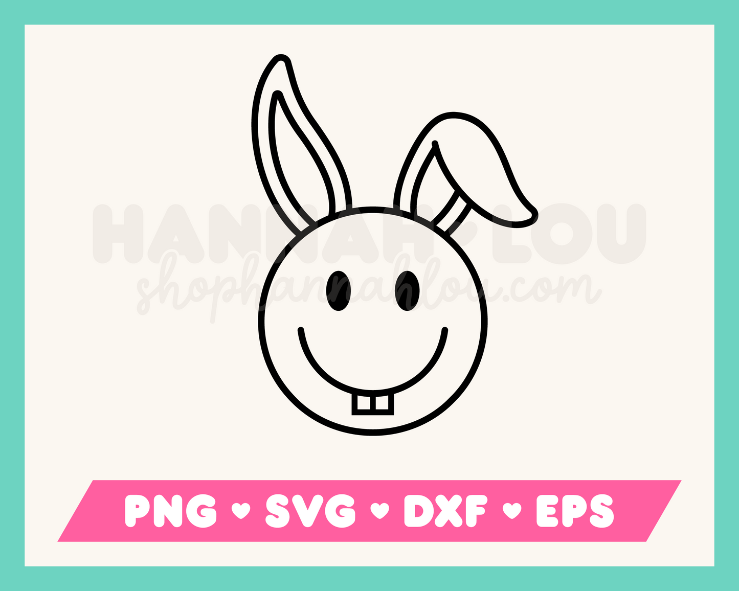 FREE Happy Face Easter Bunny SVG | Free Easter SVG Files for Cricut