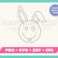 FREE Happy Face Easter Bunny SVG | Free Easter SVG Files for Cricut