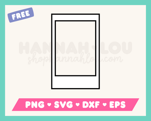 My free Instax Mini-Style Instant Film Scrapbook Frame SVG is part of my free scrapbook SVG files for Cricut collection, and features an Instax Mini-style instant film photo frame.