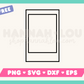 My free Instax Mini-Style Instant Film Scrapbook Frame SVG is part of my free scrapbook SVG files for Cricut collection, and features an outline of an Instax Mini-style instant film photo frame.