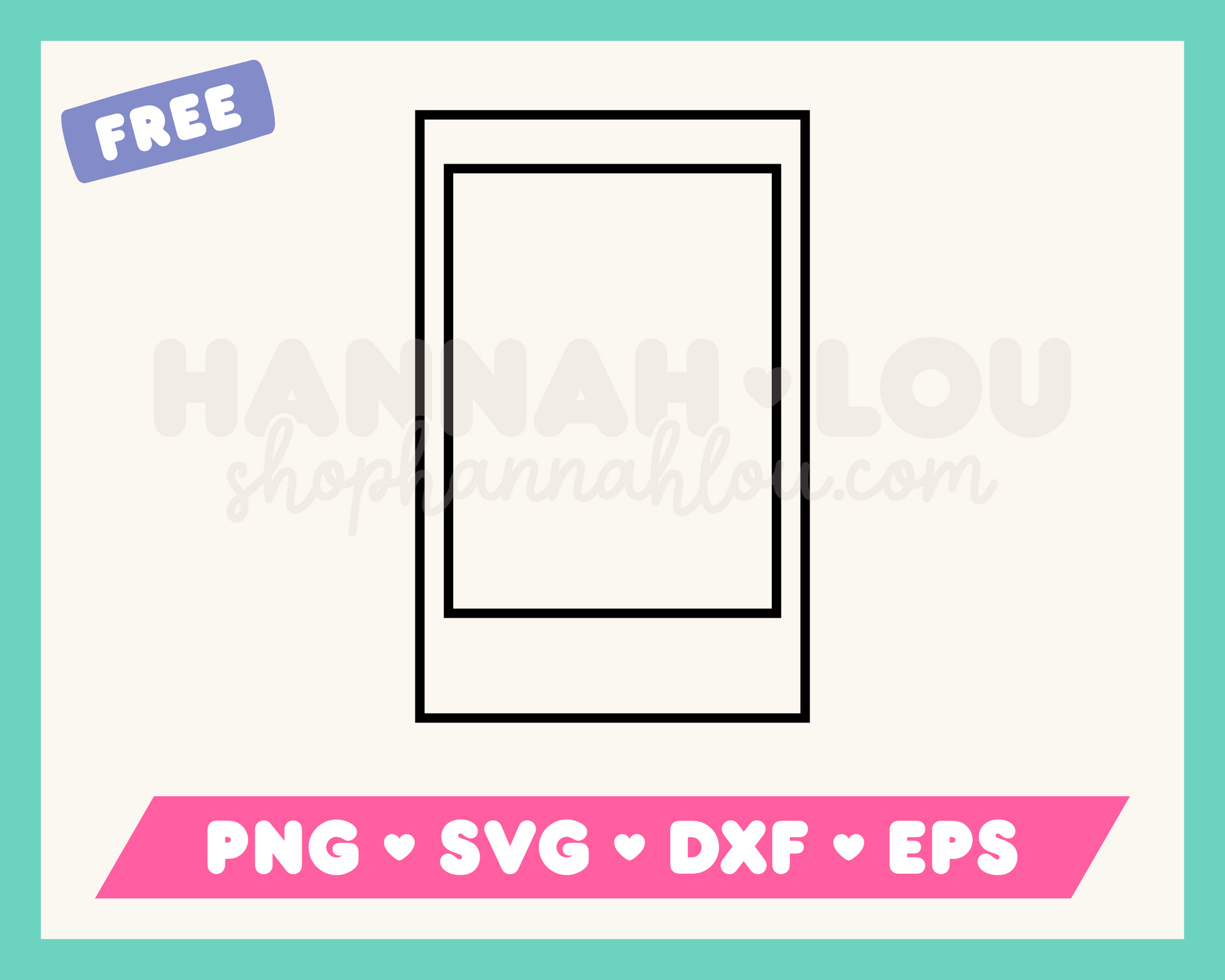 My free Instax Mini-Style Instant Film Scrapbook Frame SVG is part of my free scrapbook SVG files for Cricut collection, and features an outline of an Instax Mini-style instant film photo frame.