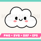 FREE Kawaii Cloud SVG | Free SVG Files for Cricut