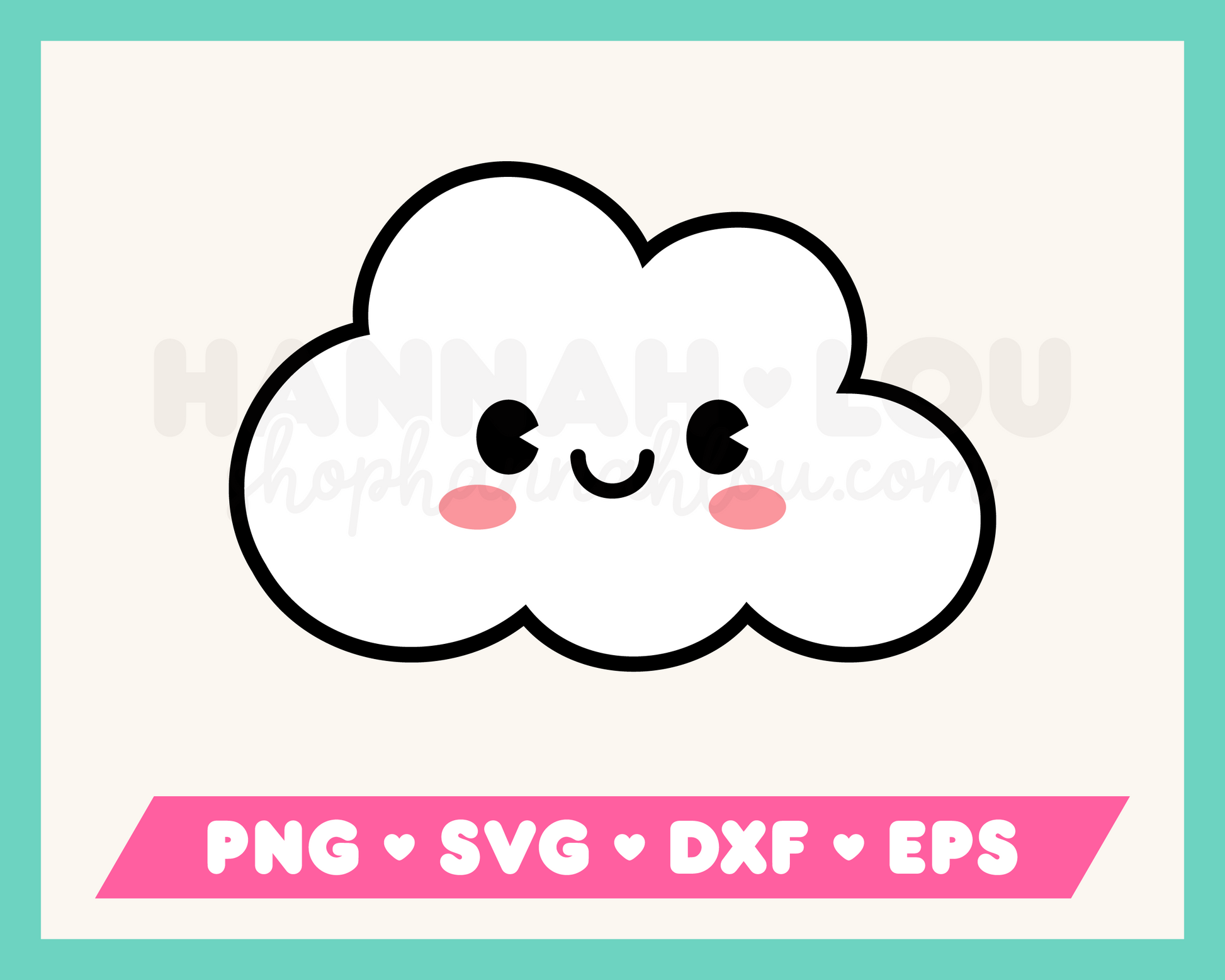 FREE Kawaii Cloud SVG | Free SVG Files for Cricut