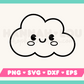 FREE Kawaii Cloud SVG | Free SVG Files for Cricut