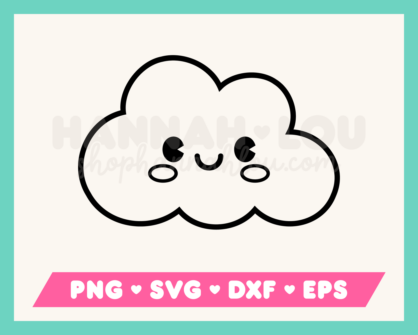 FREE Kawaii Cloud SVG | Free SVG Files for Cricut