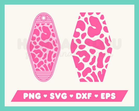 FREE Leopard Print Motel Keychain SVG