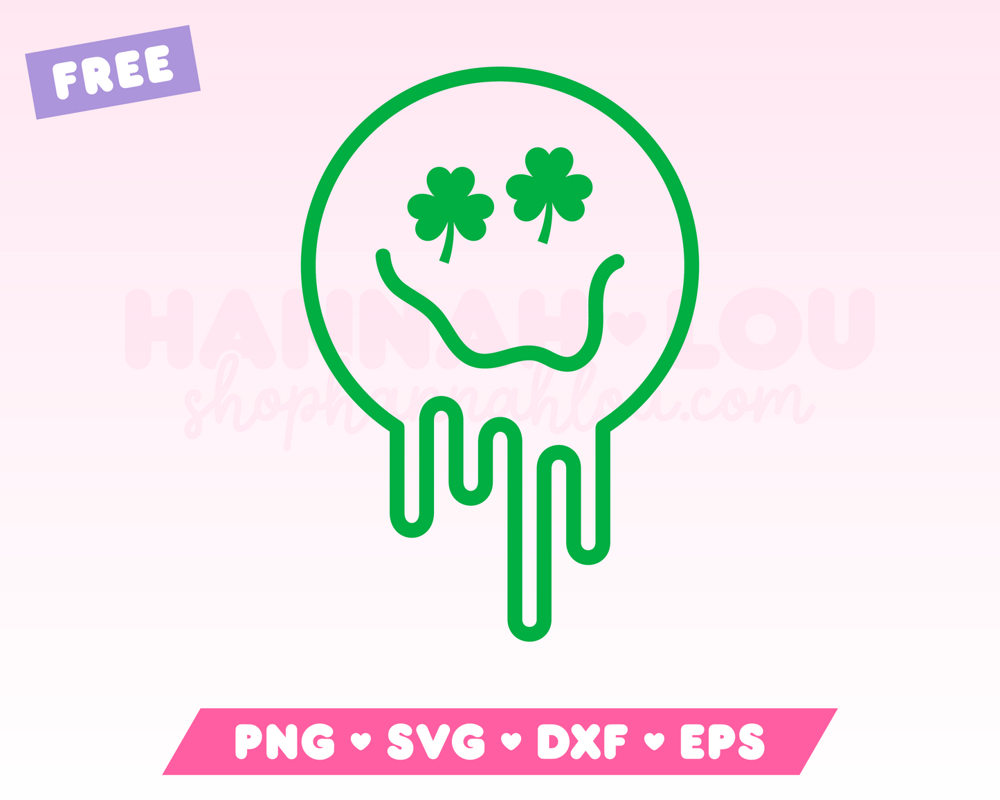 Free Melting Shamrock Eyes Emoji SVG • Free St. Patrick's Day SVG Files for Cricut