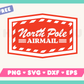 My free North Pole Airmail SVG is part of my free Christmas SVG files for Cricut collection, and features an airmail stamp for the North Pole.