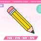 My free Pencil  SVG is part of my Free Teacher SVG Files for Cricut collection, and features a simple pencil with an eraser.