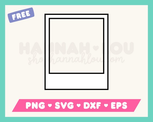 My free Polaroid-Style Instant Film Scrapbook Frame SVG is part of my free scrapbook SVG files for Cricut collection, and features a Polaroid-style instant film photo frame.