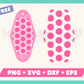 My free Polka Dot Motel Keychain SVG is part of my Free Motel Keychain SVG Files for Cricut collection, and features a motel keychain with a polka dot pattern on it.