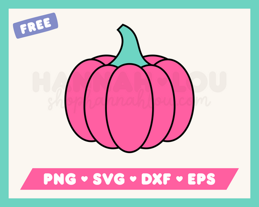 My free Pumpkin SVG is part of my Free Fall SVG Files for Cricut collection, and features a pink pumpkin.