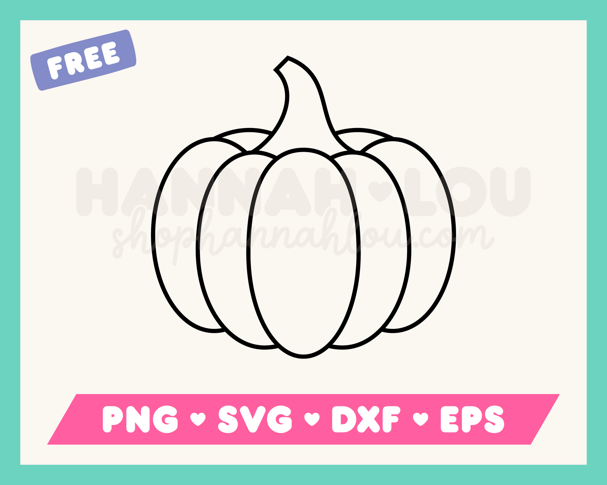 My free Pumpkin SVG is part of my Free Fall SVG Files for Cricut collection, and features an outline of a pumpkin.