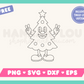 My free Retro Christmas Tree Mascot SVG is part of my free Christmas SVG files for Cricut collection, and features a single-line drawing of a retro-style cartoon Christmas tree mascot giving the peace sign.