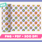 Free Retro Flower Straight 20oz Skinny Tumbler Wrap PNG | Free Tumbler Wrap PNG Sublimation Designs