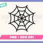 My free Spider Web PNG is part of my Free Halloween Sublimation Designs collection, and features a simple spider web.