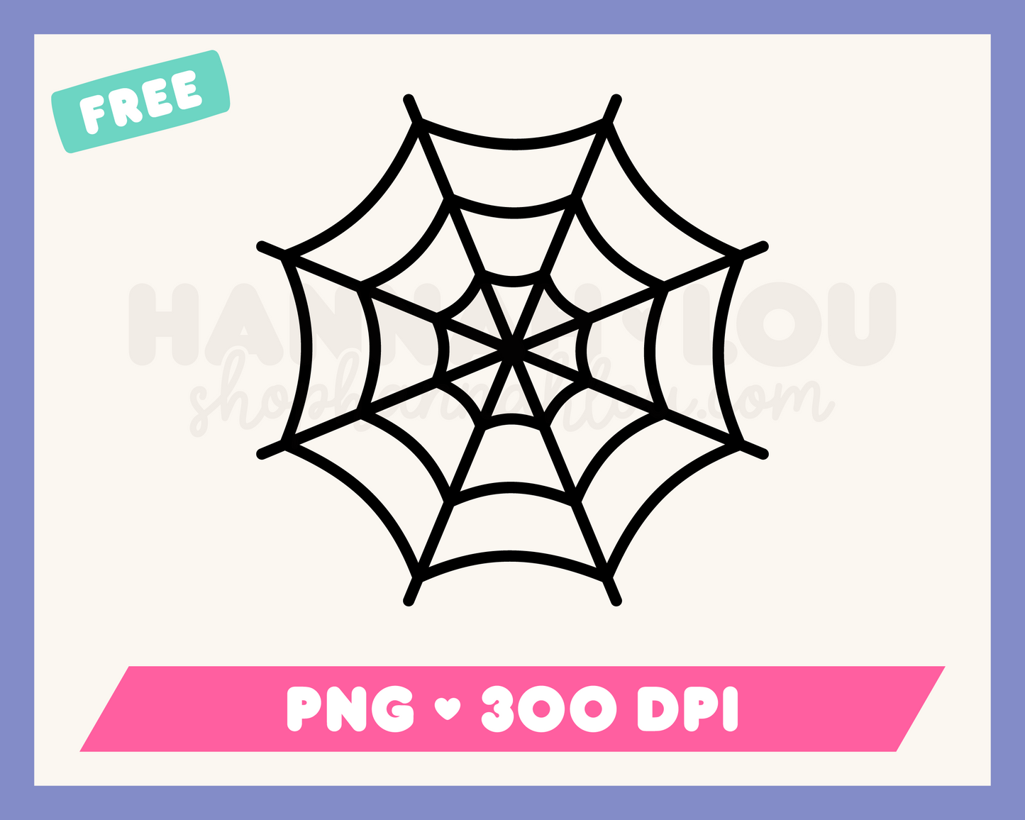 My free Spider Web PNG is part of my Free Halloween Sublimation Designs collection, and features a simple spider web.