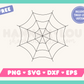 My free Spider Web SVG is part of my free Halloween SVG files for Cricut collection, and features a single-line drawing of a simple spider web.