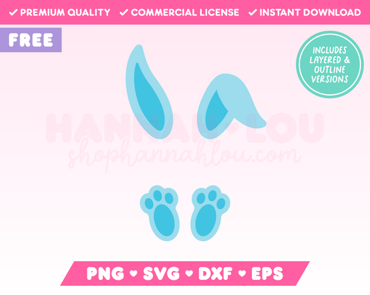 My free Split Monogram Easter Bunny SVG is part of my Free Easter SVG Files for Cricut collection, and features bunny ears and feet with space to personalize it with a a name.