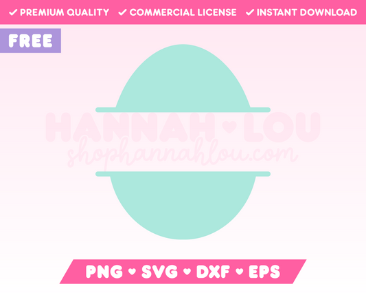 Free Split Monogram Easter Egg SVG • Free Easter SVG Files for Cricut