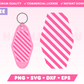 My free Striped Motel Keychain SVG is part of my Free Motel Keychain SVG Files for Cricut collection, and features a motel keychain with a striped pattern on it.