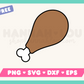 My free Turkey Leg SVG is part of my Free Thanksgiving SVG Files for Cricut collection, and features a simple turkey leg.