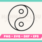 My free Yin Yang SVG is part of my Free Hippie SVG Files for Cricut collection, and features an outline of a yin yang.