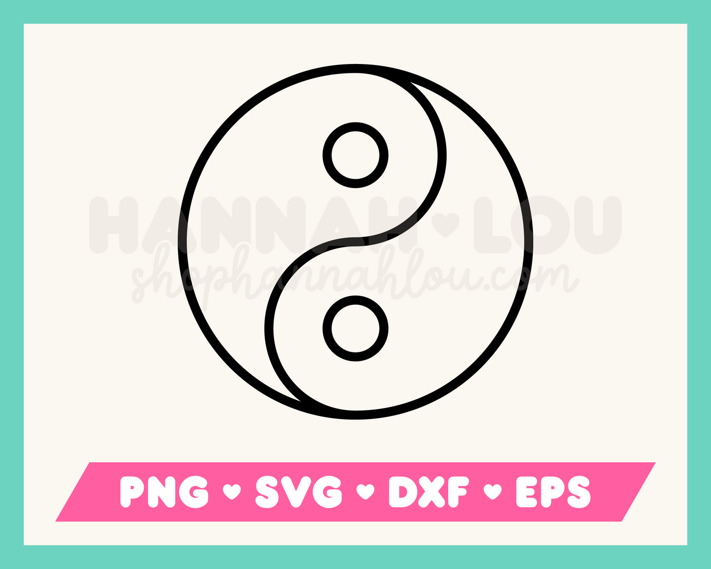 My free Yin Yang SVG is part of my Free Hippie SVG Files for Cricut collection, and features an outline of a yin yang.