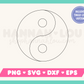 My free Yin Yang SVG is part of my Free Hippie SVG Files for Cricut collection, and features a single-line drawing of a yin yang.