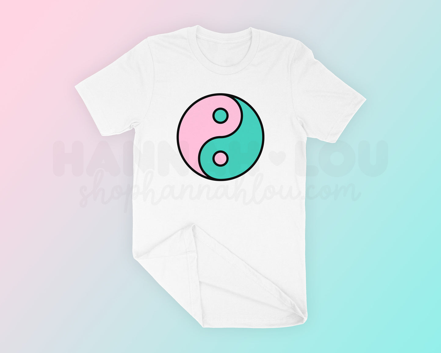 My free Yin Yang SVG is part of my Free Hippie SVG files for Cricut collection, and features a pink and turquoise yin yang on a t-shirt.