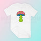 My psychedelic Trippy Mushroom PNG is part of my Hippie Sublimation Designs collection, and features a retro trippy mushroom covered in happy faces.