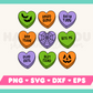 My Halloween Candy Hearts SVG is part of my Halloween SVG Files for Cricut collection, and features a nine candy heart-style hearts with Halloween-themed phrases on them, like Boo Thang and Batty 4 You.