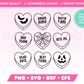 My trendy Halloween Candy Hearts SVG is part of my Halloween SVG Files for Cricut collection, and features an outline of nine Halloween-themed candy hearts with phrases on them.