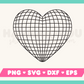 Heart Disco Ball SVG