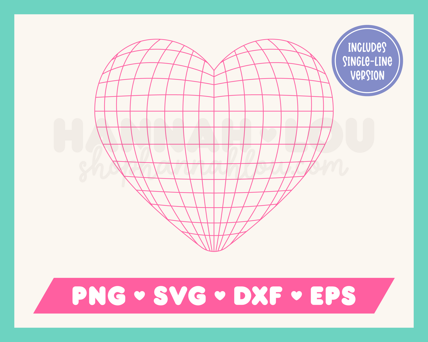 Heart Disco Ball SVG