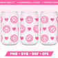 Heart Happy Face 16oz Can Glass Wrap SVG • Can Glass Wrap SVG Files for Cricut • Can Glass Wrap Sublimation Designs