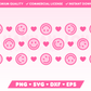 Heart Happy Face 16oz Can Glass Wrap SVG • Can Glass Wrap SVG Files for Cricut • Can Glass Wrap Sublimation Designs