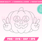 Hippie Pumpkin SVG • Halloween SVG Files for Cricut · Halloween Sublimation Designs