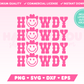 My trendy Howdy Howdy Howdy SVG is part of my Western SVG Files for Cricut collection, and features the word Howdy repeated four times with a happy face wearing a cowboy hat replacing the letter O.